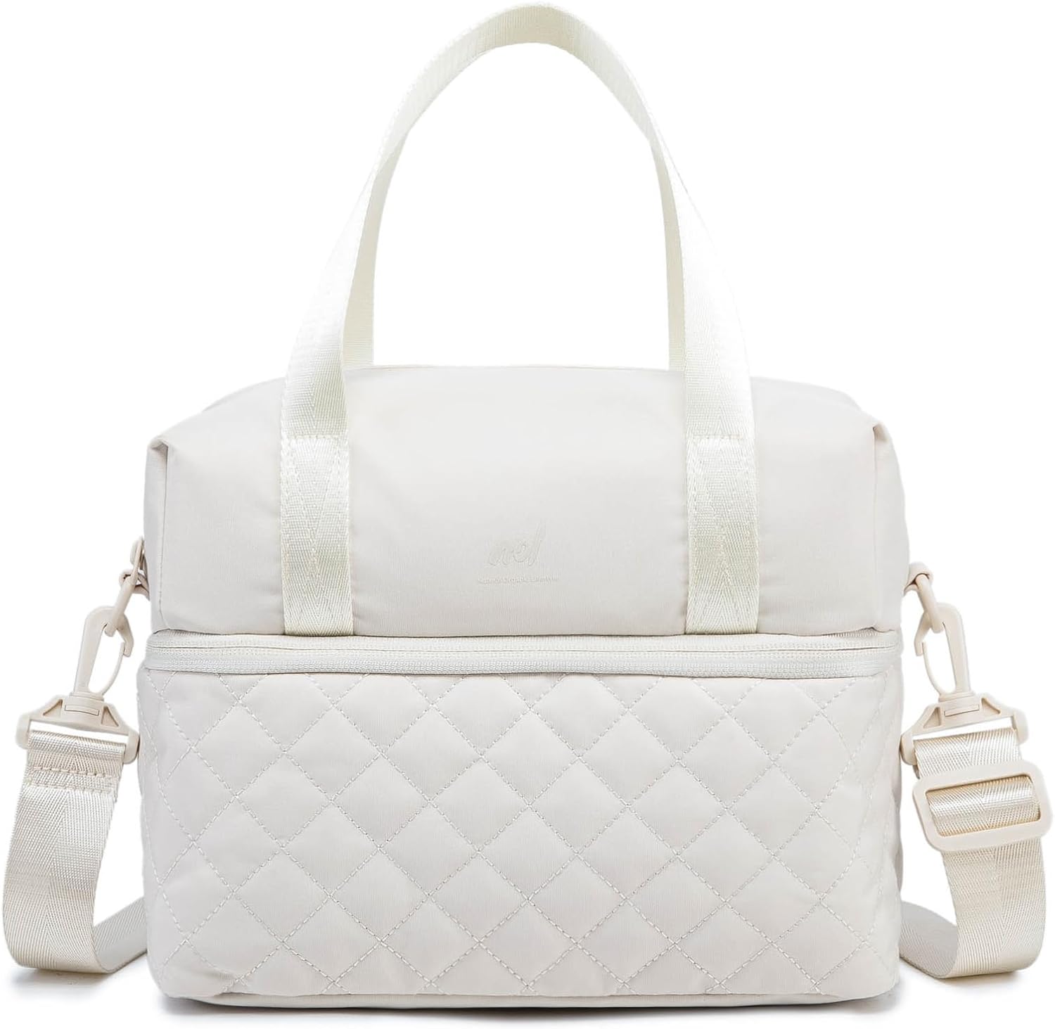 NOL Natural Organic Lifestyle Bolsa de almuerzo reutilizable para mujer, a prueba de fugas, con aislamiento medio, de nailon, con correa desmontable
