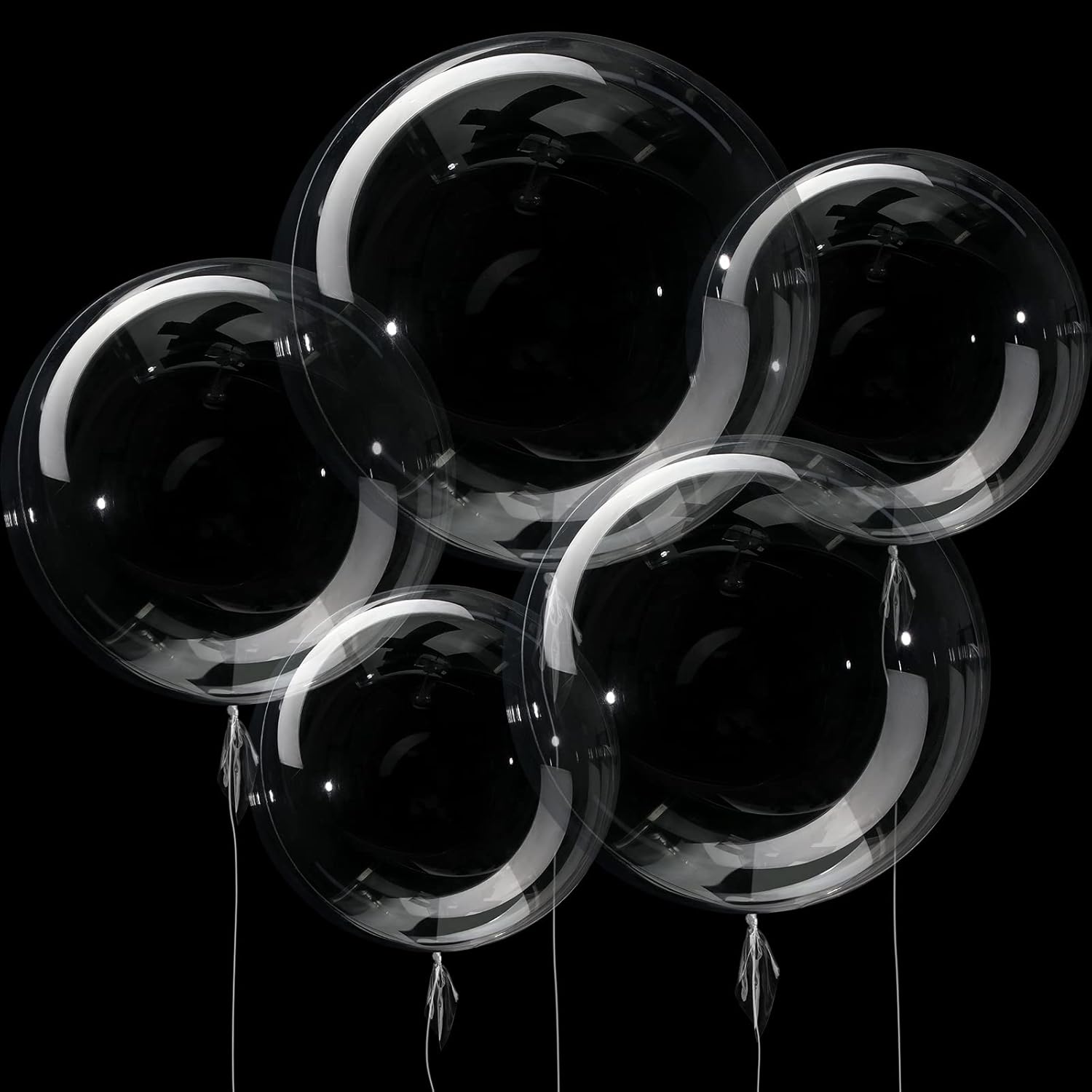 35 globos Bobo transparentes Bobo globos de burbujas Bobo globos de Praty Bobo globos limpios para Navidad, boda, fiesta de cumpleaños decoraciones