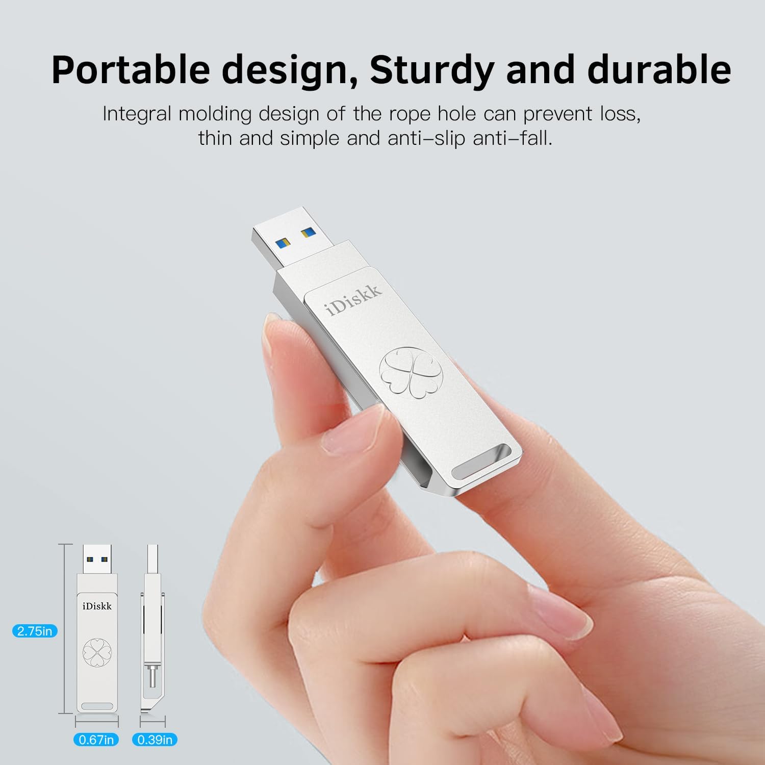 iDiskk Unidad flash SSD portátil de 128 GB 500 mbS para iPhone 15 o 15 Plus15 Pro15 Pro Max, USB C iPad, MacBook, portátiles, teléfonos Android y PC
