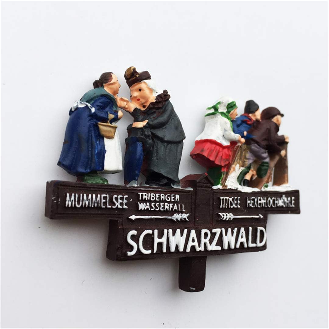 Imán de nevera Selva Negra Schwarzwald Alemania 3D Metal Hecho a Mano Artesanía Turística Viaje Ciudad Recuerdo Colección Letra Refrigerador Pegatina