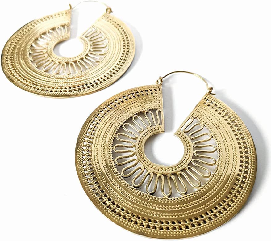 Sierra Sale Bohemian Goddess Earrings (Bohemian Goddess, Brass, Style 7)