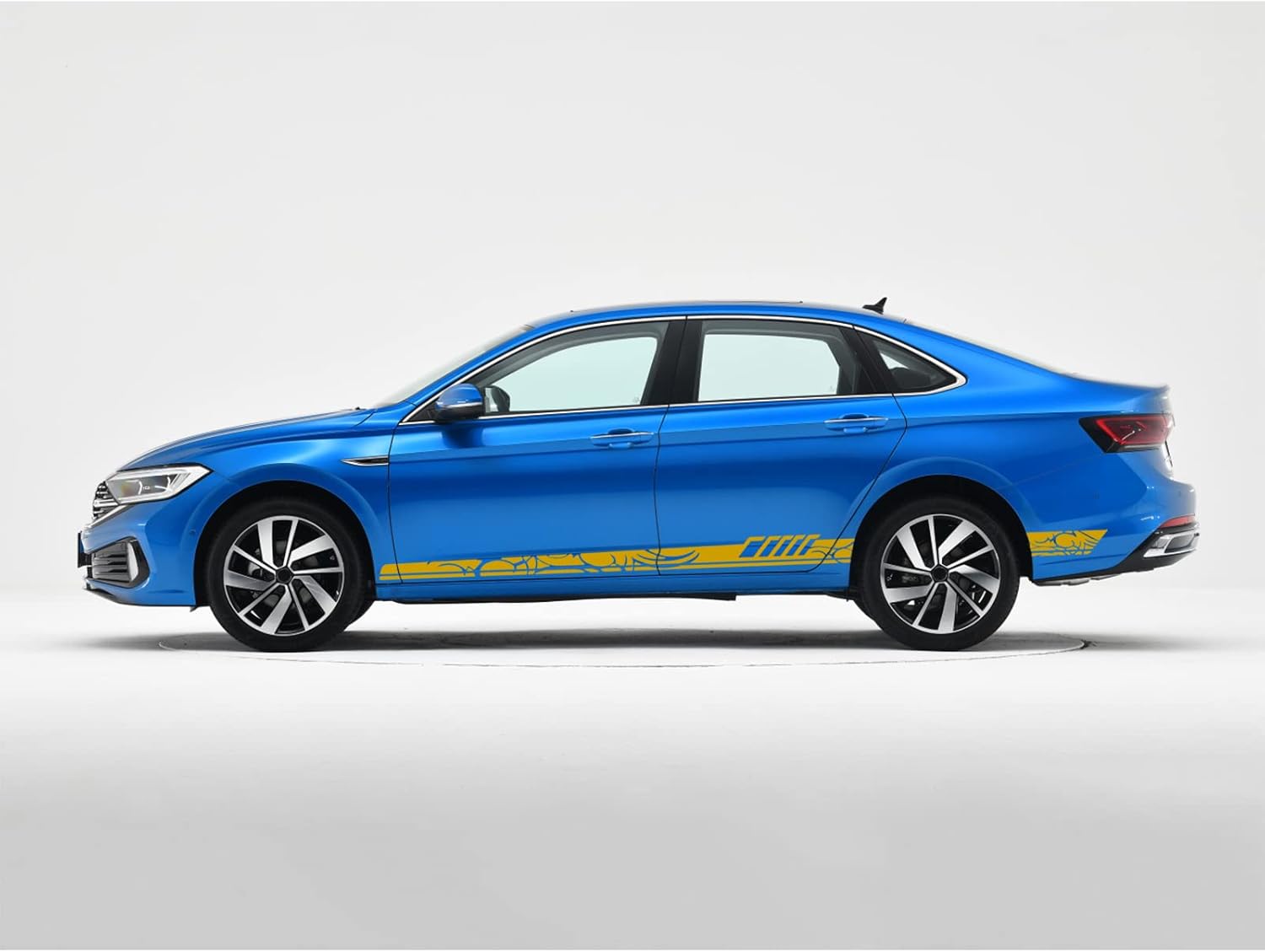QianBao Adhesivo universal de vinilo para puerta lateral de carreras, para todos los autos, SUV, camiones, vehículos todoterreno, estilo 15, dorado