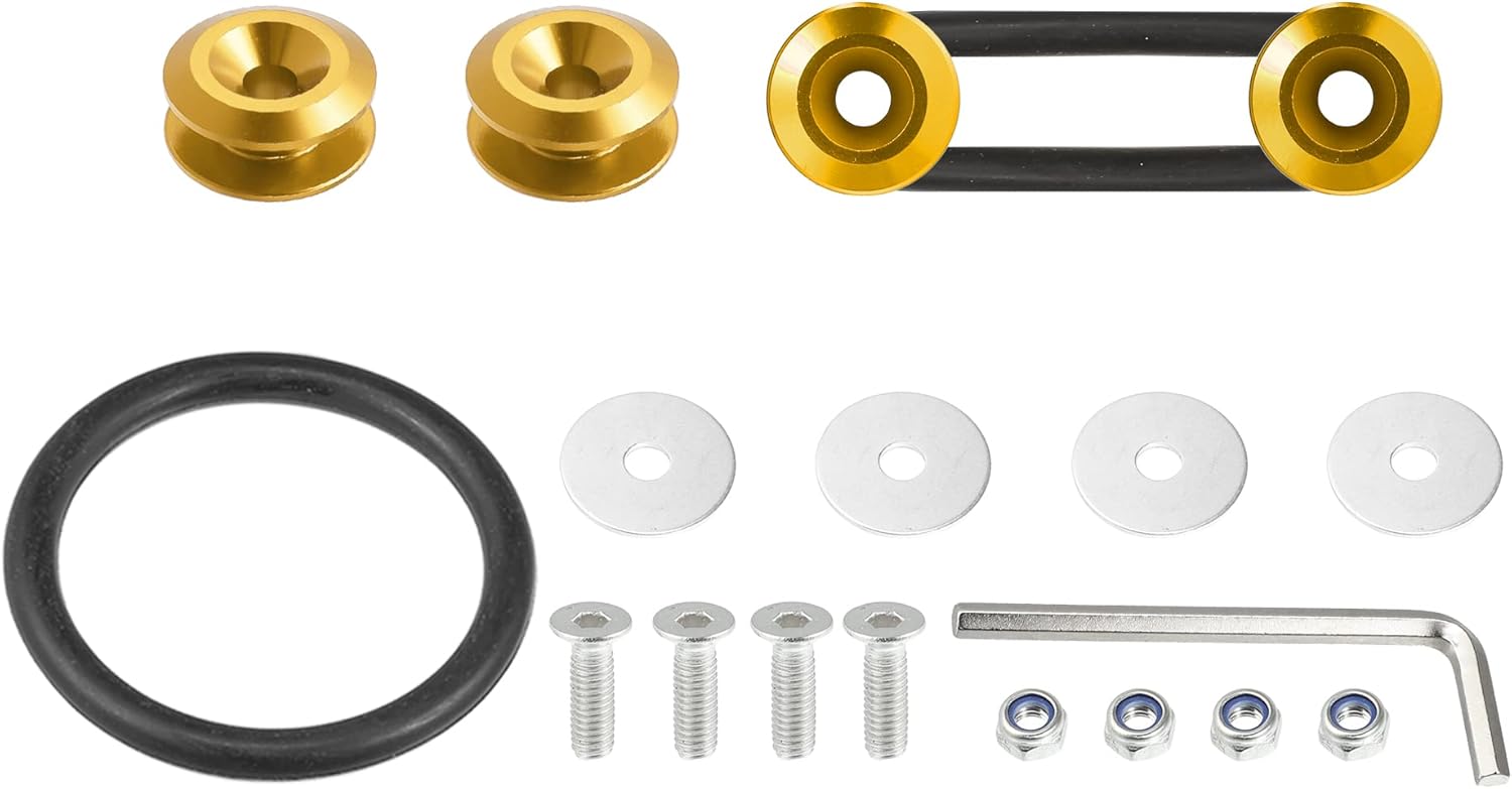 X AUTOHAUX Kit universal de sujeción de parachoques delantero trasero de liberación rápida para guardabarros, arandela de parachoques, cierre de