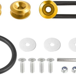 X AUTOHAUX Kit universal de sujeción de parachoques delantero trasero de liberación rápida para guardabarros, arandela de parachoques, cierre de X AUTOHAUX Kit universal de sujeción de parachoques delantero trasero de liberación rápida para guardabarros, arandela de parachoques, cierre de