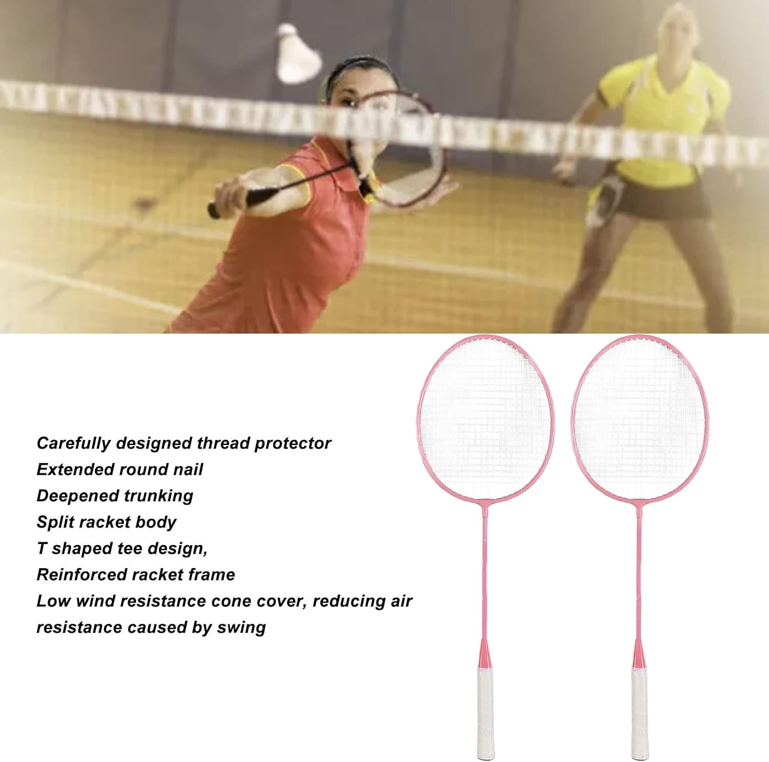 Juego de raquetas de bádminton para juegos de patio trasero al aire libre, juego recreativo, principiantes K1134, juego de raquetas de bádminton de