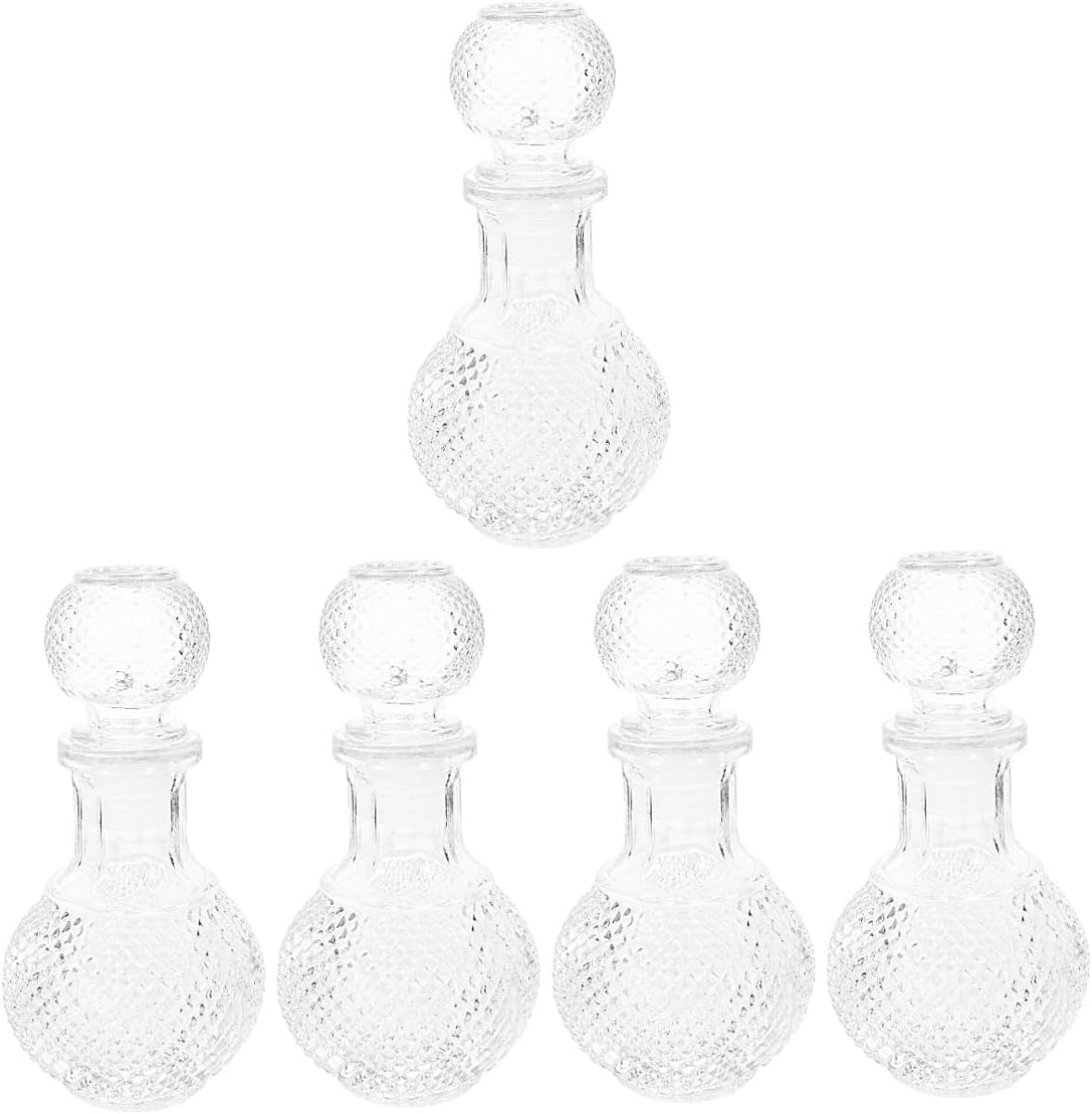 5pcs botella de vino de vidrio decantadores de whisky viejo decantador bourbon botellas de vino jarabe botellas de vidrio dispensador hermético