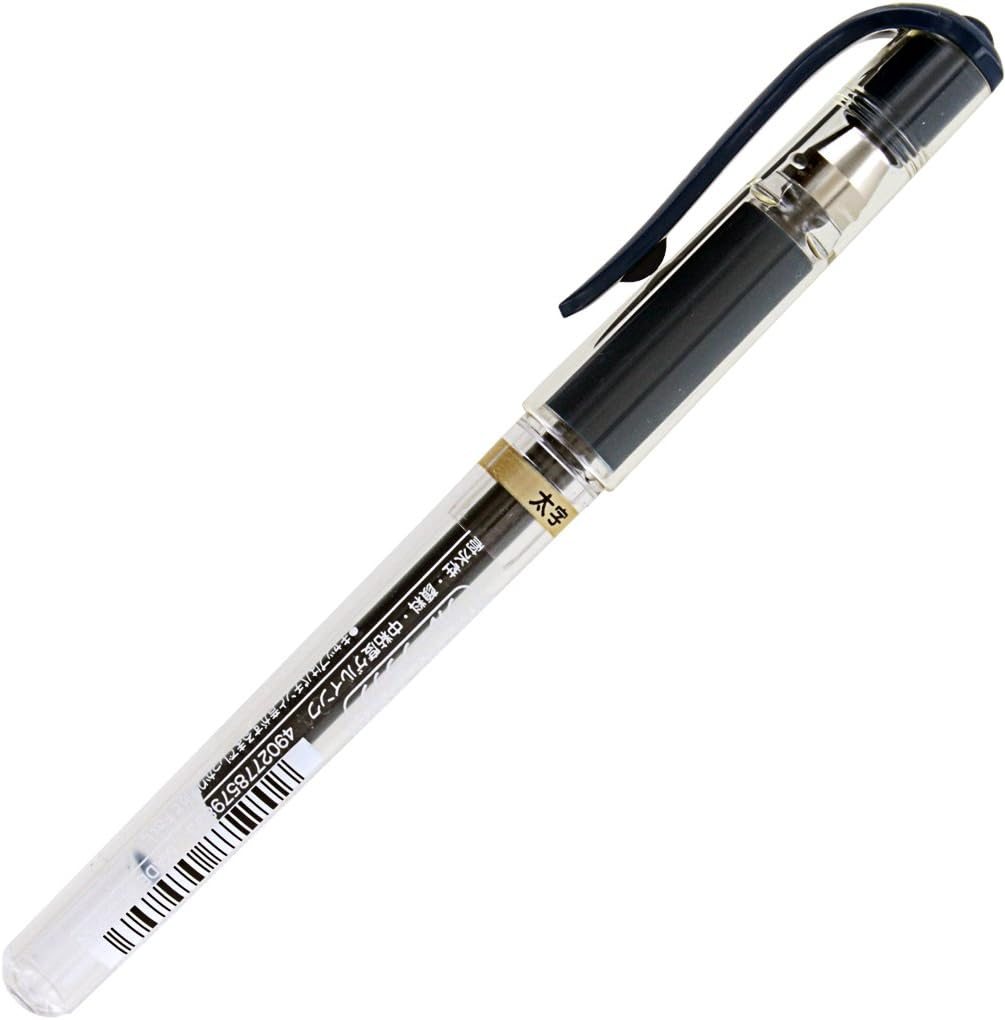 Pluma de punta rodante Uni-Ball Signo UM-153 tinta de gel con Punta amplia de 10 mm paquete de 3 unidades negro azul Blue-Black Ink - Imagen 4