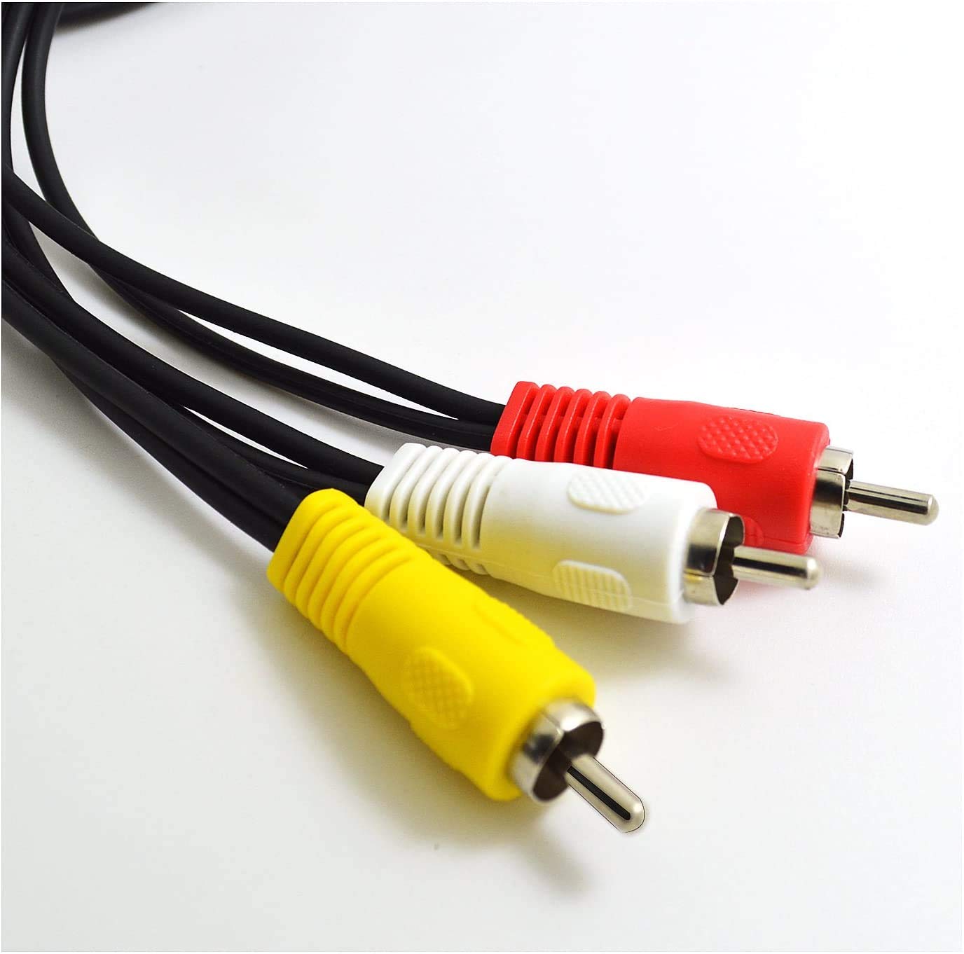 BronaGrand Cable adaptador de audio y video de 3 RCA macho a 6 RCA hembra (5 pies)