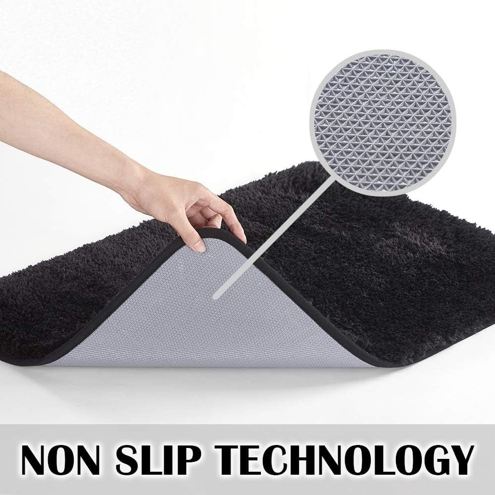 Suchtale – Alfombra peluda de microfibra suave para baño, antideslizante, absorbe el agua, lavable a máquina, alfombra de felpa gruesa para ducha