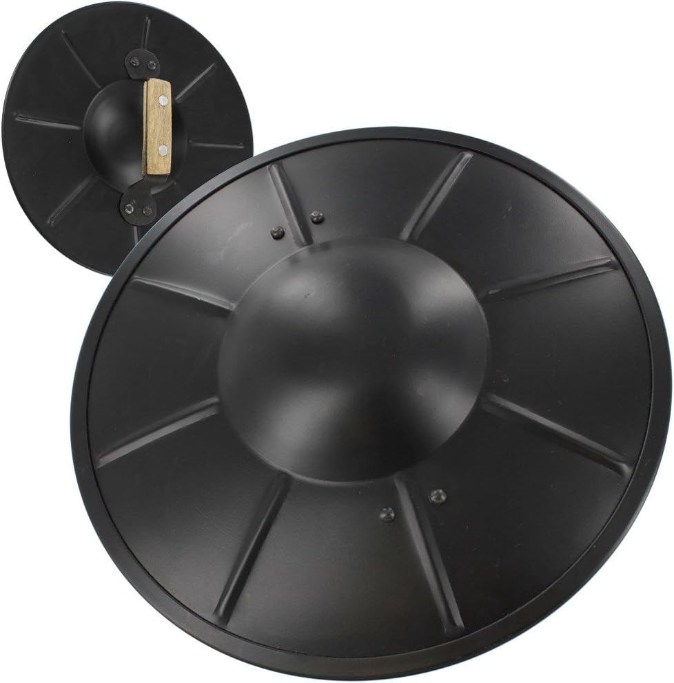 Armory Replicas – Colección de escudos Buckler Medieval Antiguos – Defensa de combate cercano, negro (Dull Black)
