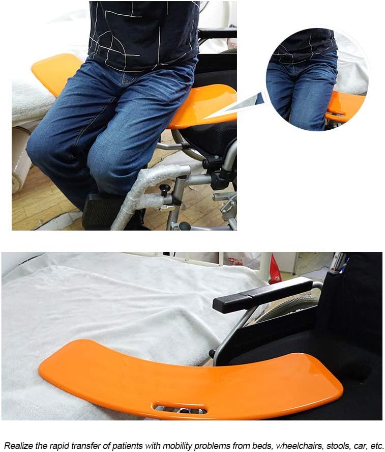 Tabla de transferencia para silla de ruedas, tabla de transferencia de silla de ruedas curvada gruesa, ayuda de movimiento para personas mayores y