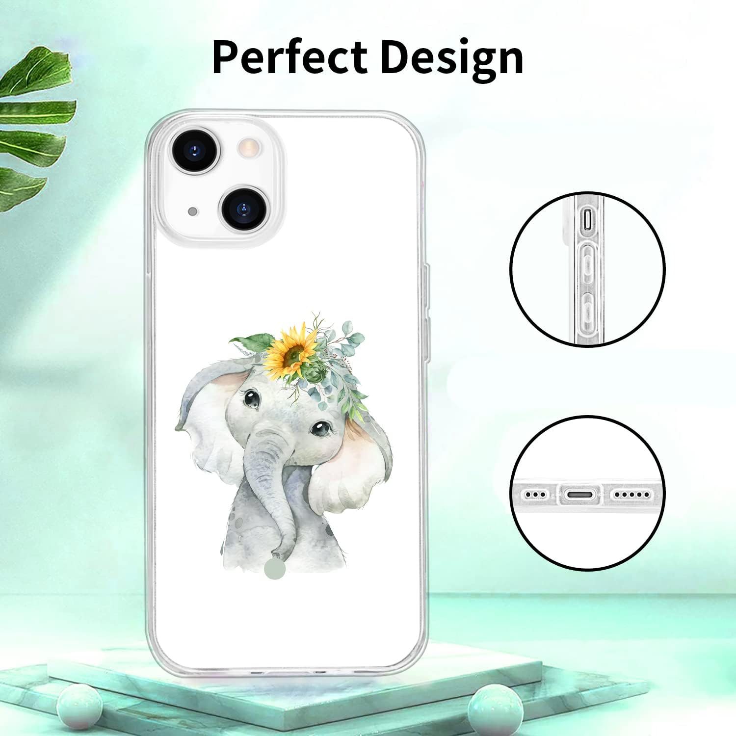 JOYLAND Qiusuo – Funda compatible con iPhone 11, funda protectora de poliuretano termoplástico transparente a prueba de golpes, diseño de moda y
