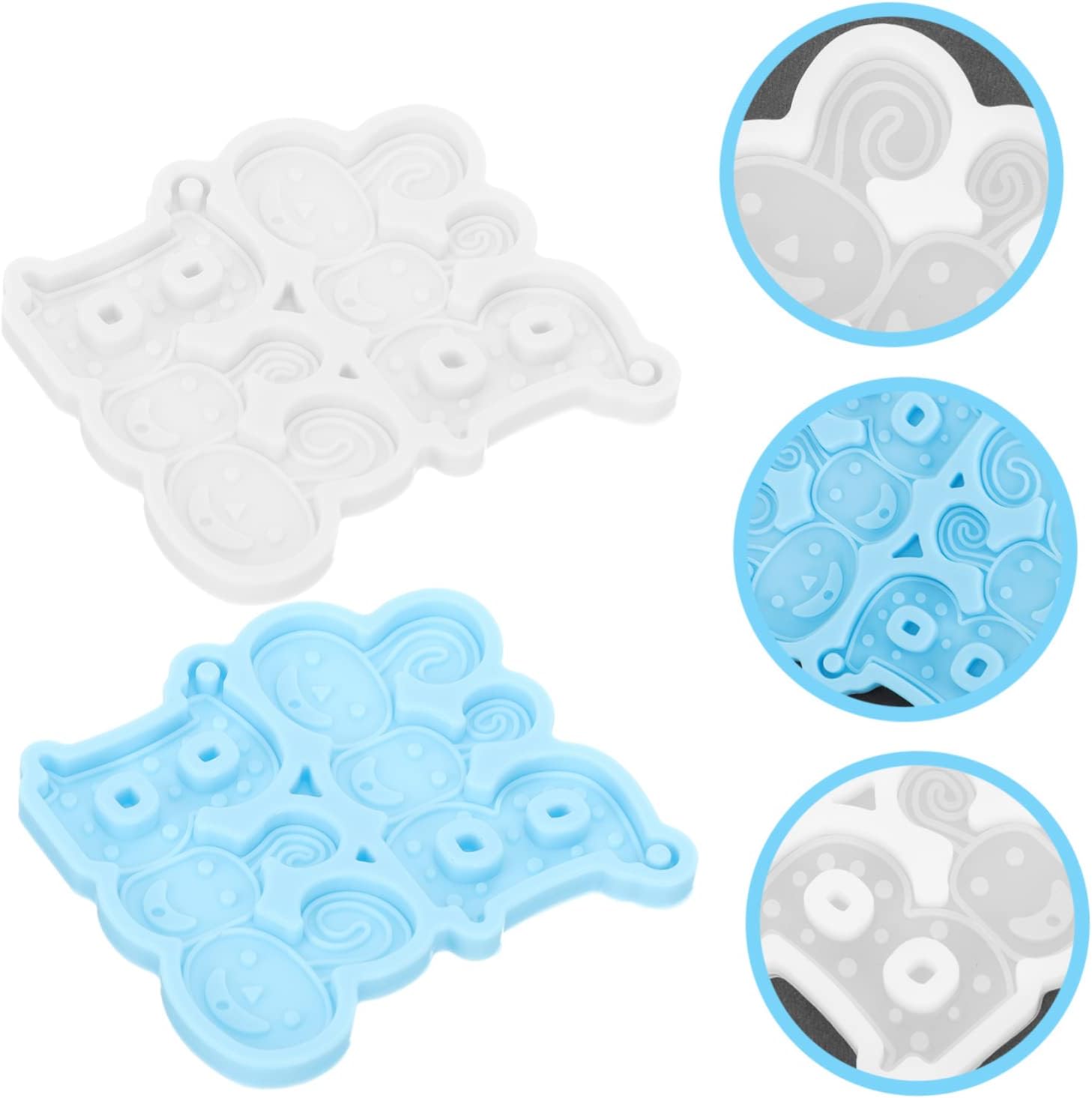 COHEALI 10 piezas de accesorios de vacaciones kit de resina epoxica jabón moldes de silicona moldes de arcilla colgante aretes moldes de silicona