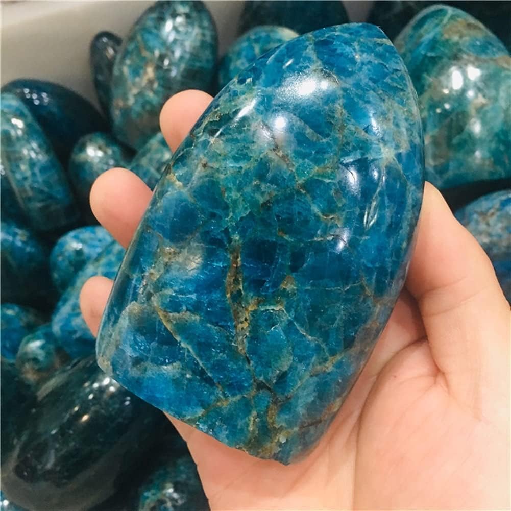 for 400-1kg Natural Crystal Blue Apatite raw Stone Grinding Placed Large Specimen Stone Crystal Blue ore Collection Teaching Piedras decorativas
