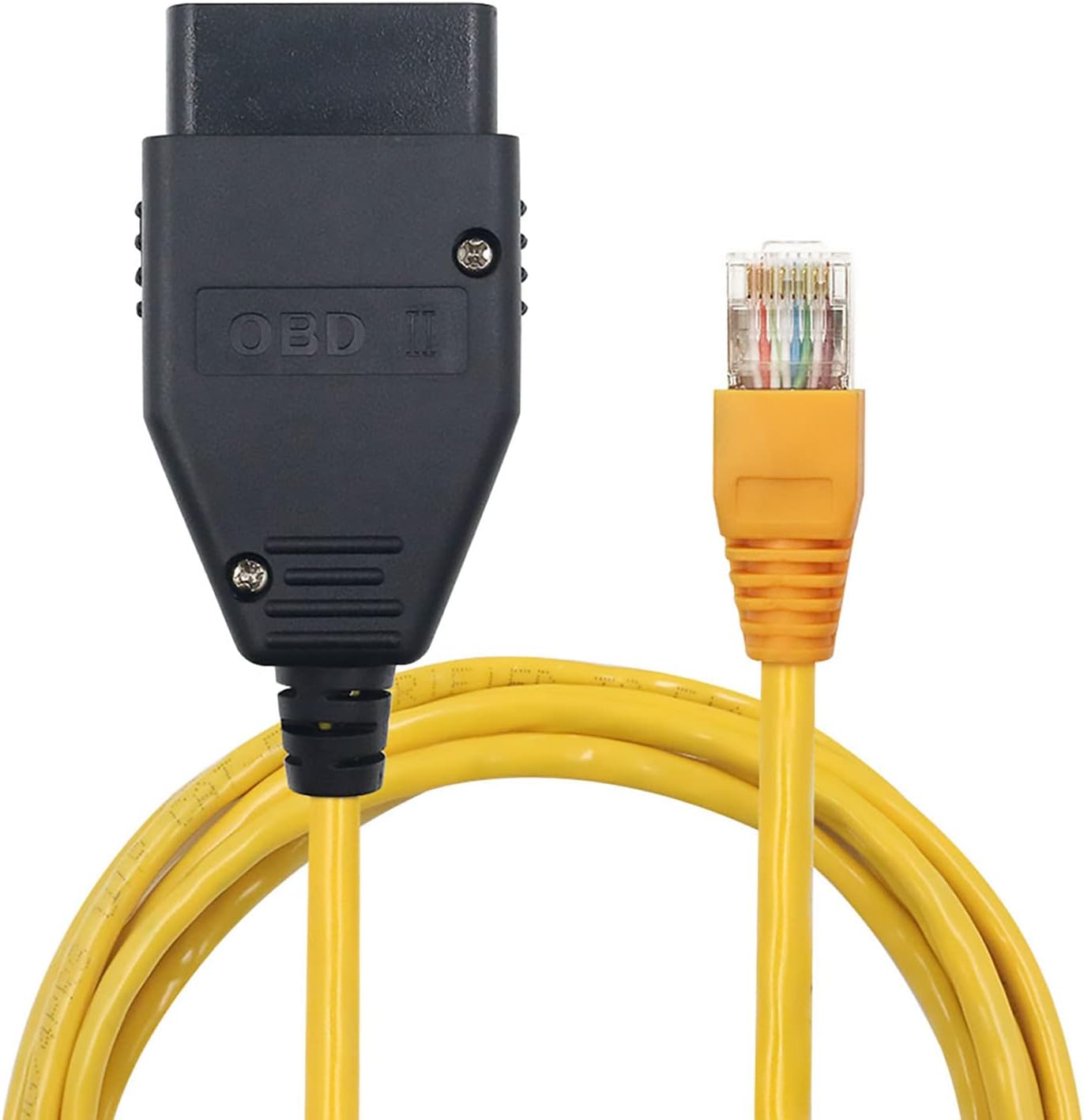 Alchiauto Ethernet Enet OBD OBDii Rj45 ENET obd2 Cable para interfaz 2M Compatible F-Series para B-M-W i-sta