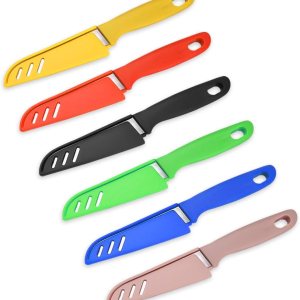 Cuchillo de pelar, nuevo cuchillo de frutas afilado y duradero con cubierta protectora, adecuado para la mayoría de tipos de verduras, frutas y Cuchillo de pelar, nuevo cuchillo de frutas afilado y duradero con cubierta protectora, adecuado para la mayoría de tipos de verduras, frutas y