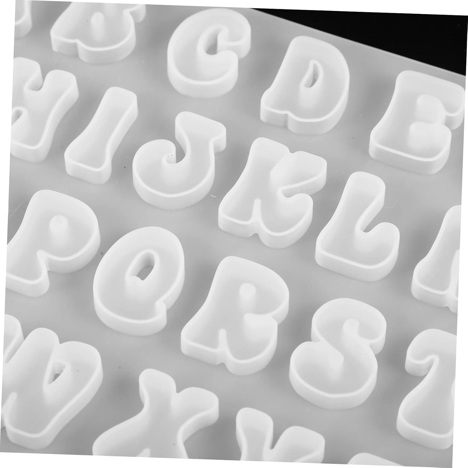 HOMSFOU Letter Stencil Supple Fondant Molds Letter Molds for Chocolate Letter Symbol Molds Baking Supply Silicone Chocolate Molds Candy Making Mold