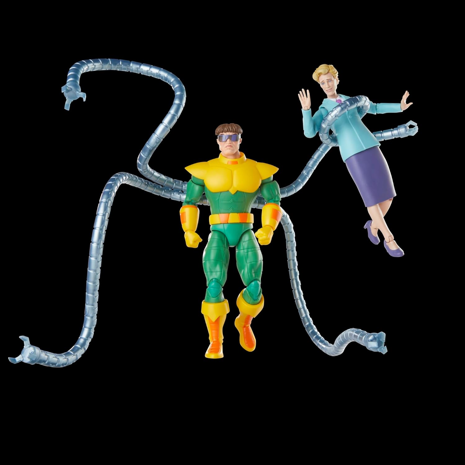 Marvel Legends Series Doctor Octopus & Aunt May – Figuras de acción coleccionables de 6 pulgadas, paquete de 2, juguetes para edades de 4 años en