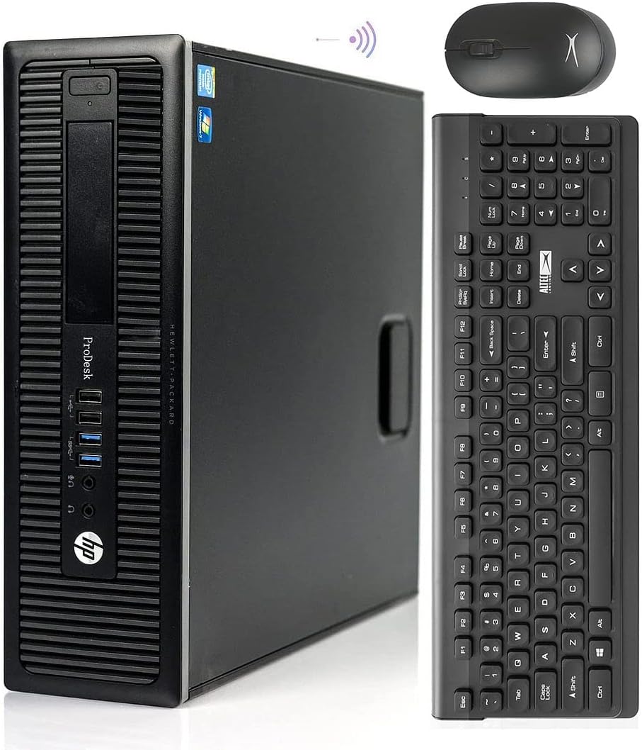 HP ProDesk 600 G1 SFF PC de escritorio, i7 reacondicionado, Win 10 Computadoras de negocios, 32 GB de RAM, SSD de 2 TB, DVD, DP, HDMI, WiFi, BT,