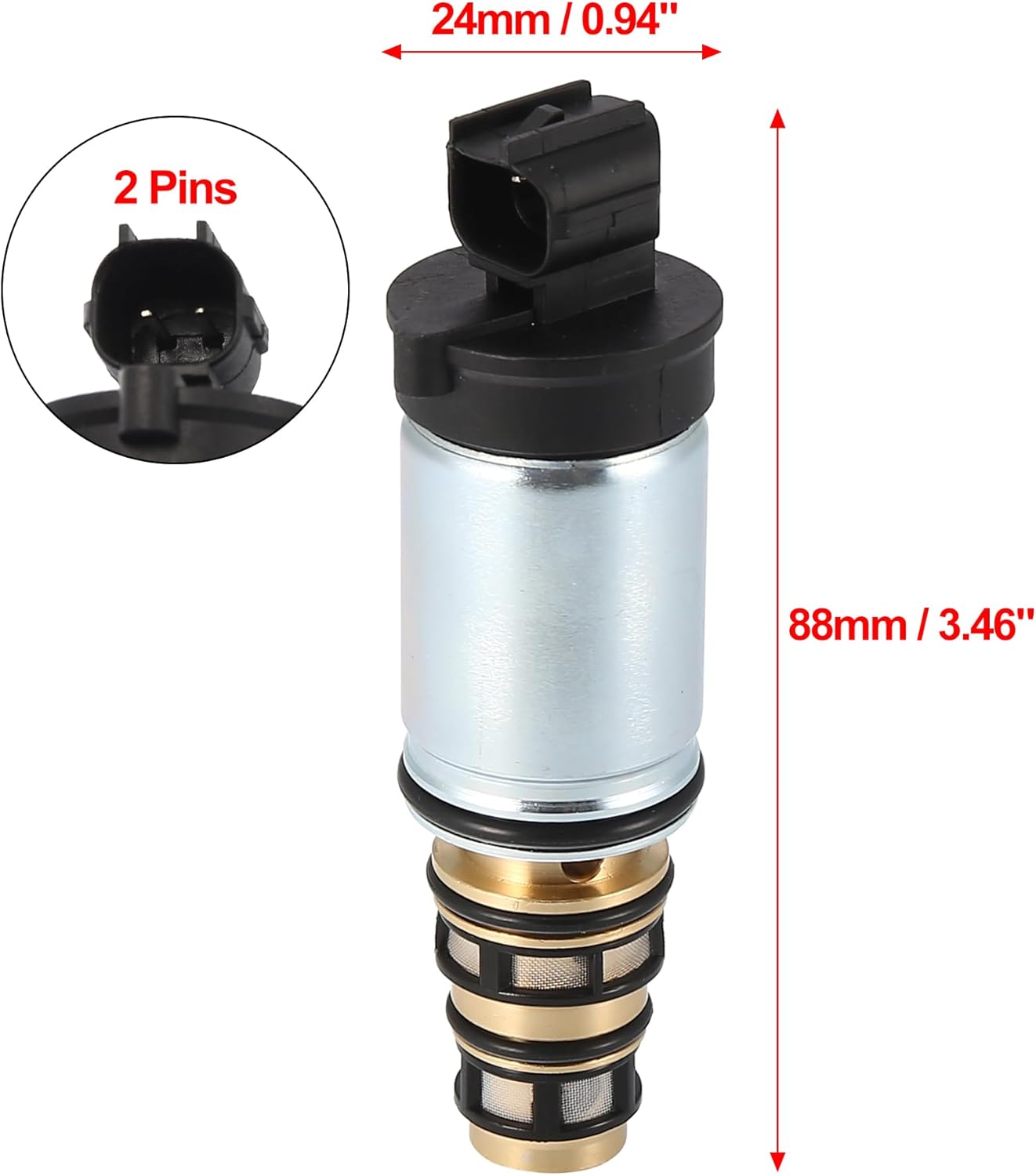 X AUTOHAUX Válvula de presión del compresor de la válvula electromagnética de control del compresor de CA 00304880 para Chevrolet Cruze 1.8L 2011