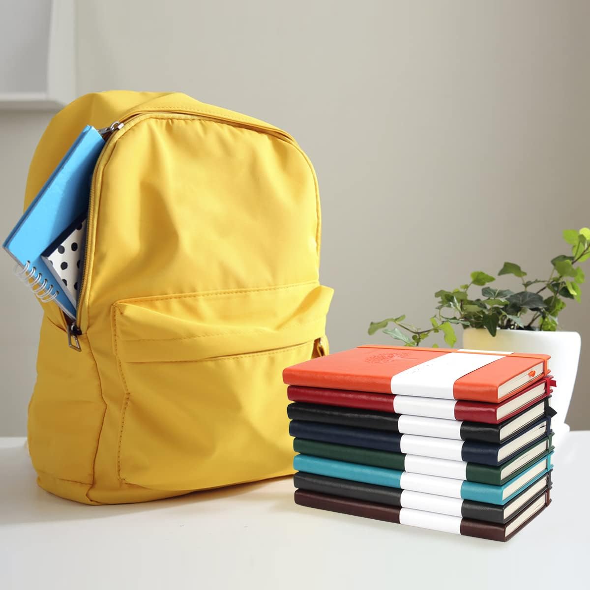 WERTIOO Cuadernos de cuero de tapa dura, cuaderno de escritura clásica A5, 160 páginas, 3.53 ozm, papel grueso, regalo de negocios para hombres y