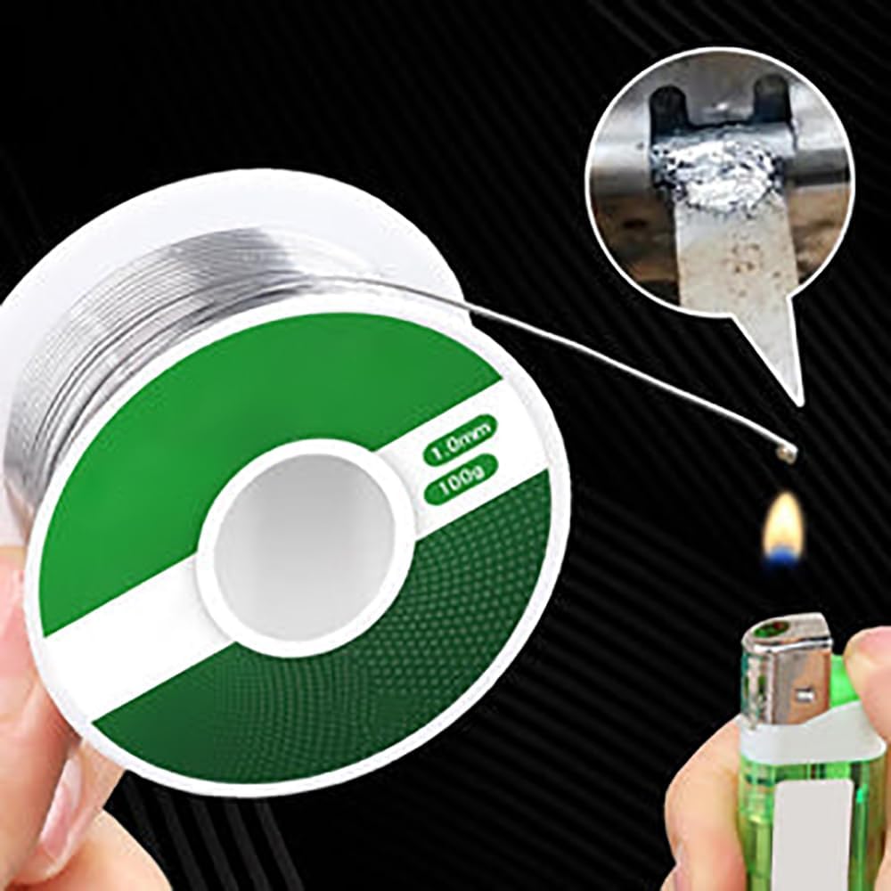 Alambre de soldadura de aluminio para encendedor de acero inoxidable, alambre de soldadura de bajo punto de fusión, alambre de soldadura de núcleo
