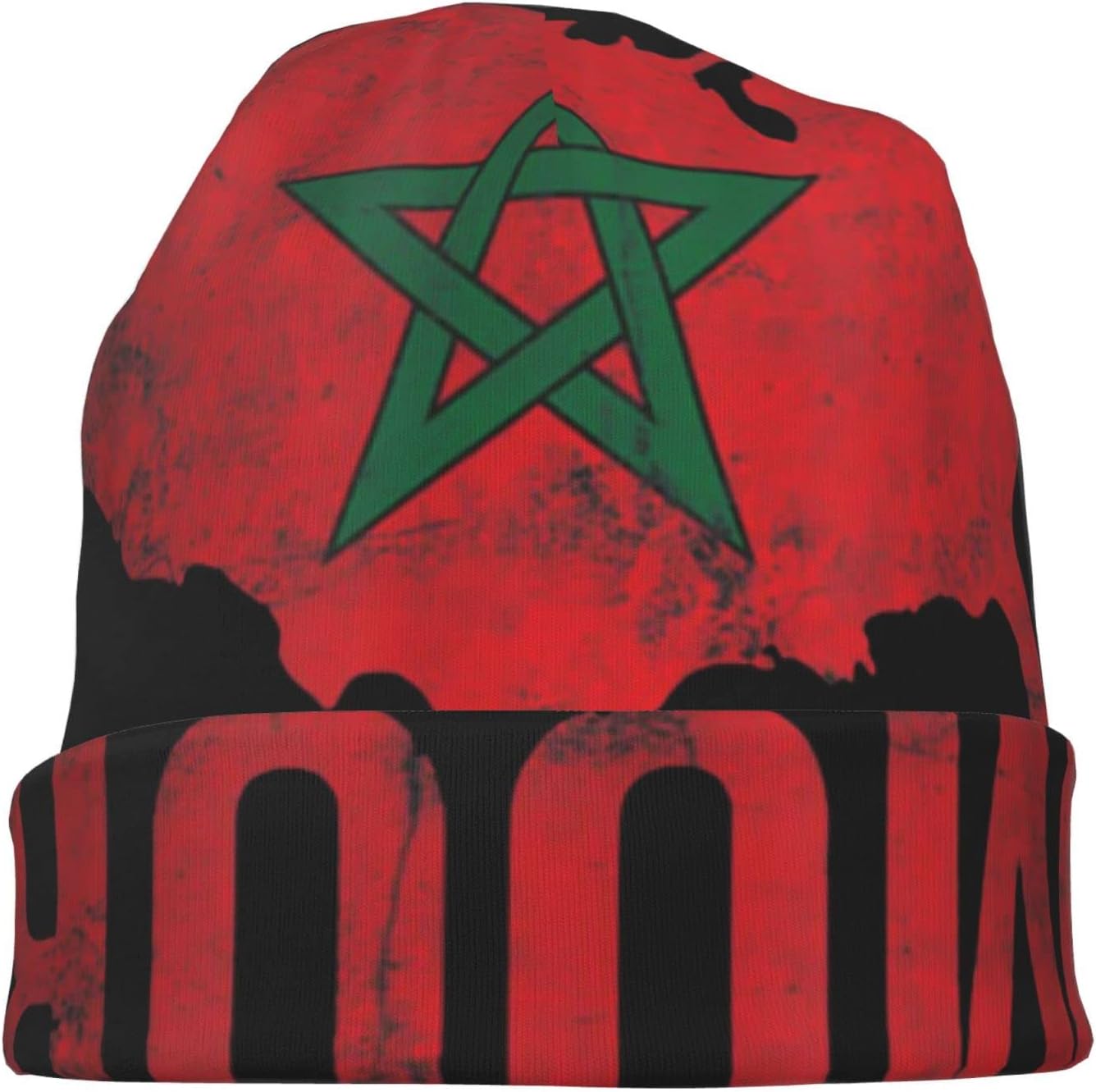 Morish American America Amexem Marroquí Beanie Sombreros Hombres Navidad Sombreros Térmicos Unisex Sombrero de Punto Negro, Negro –