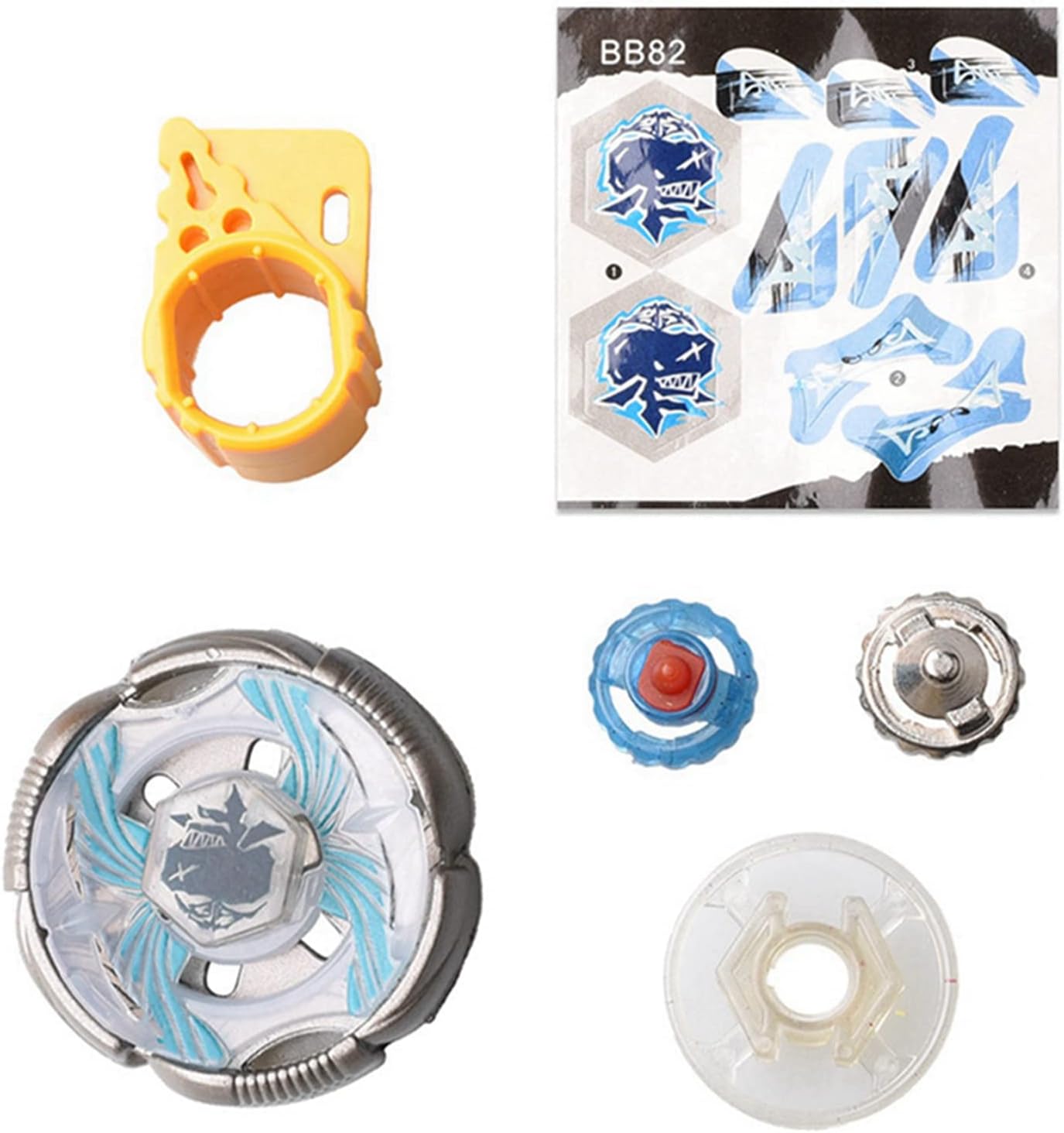 DWIN Battling Top Metal Master Fusion Booster Gyro Spin Starter Toy BB82 Grand Cetus  Ketos T125RS con lanzador de fuerza de lucha y juego de