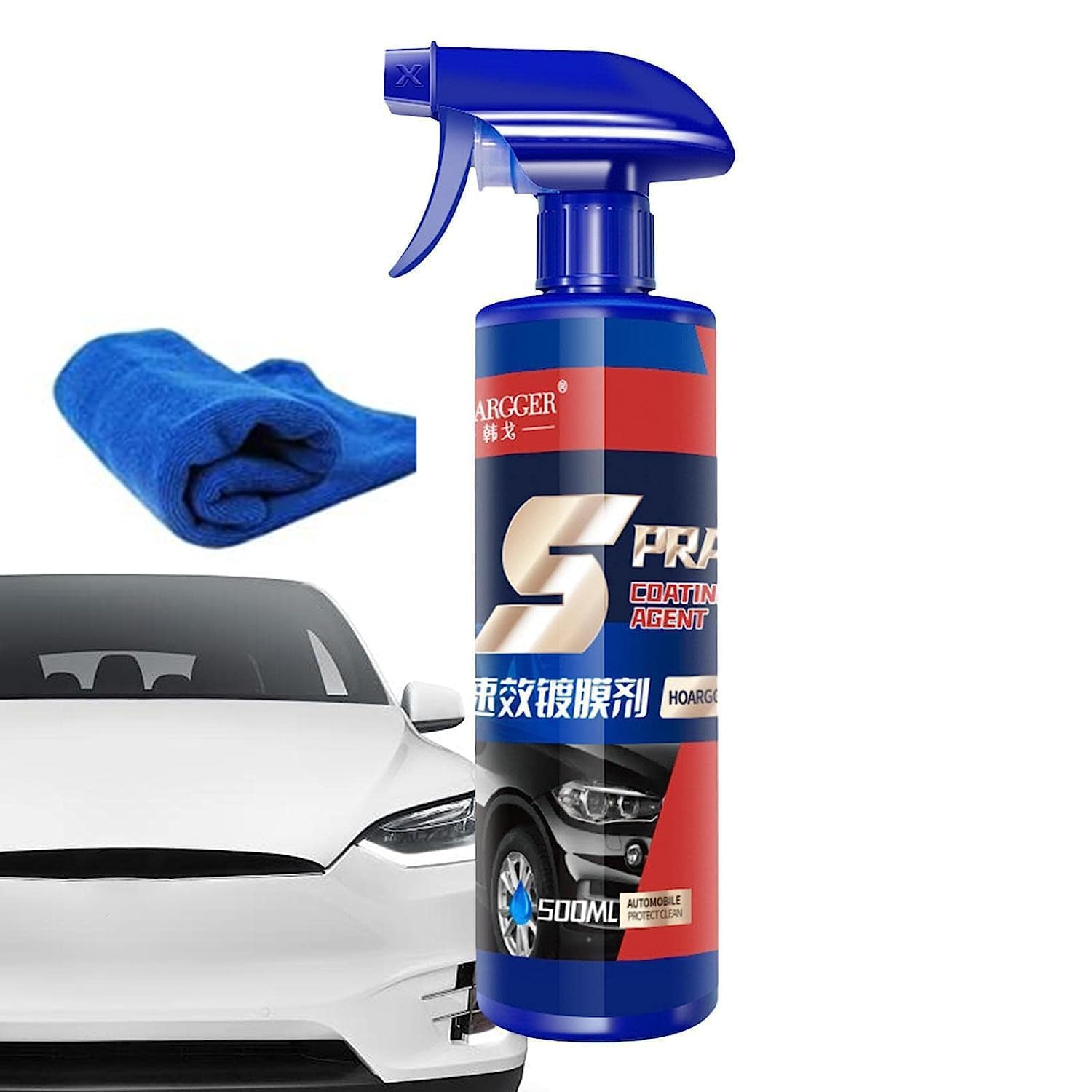 3 en 1 aerosol de revestimiento de coche de cerámica, 3 en 1 Spray rápido de recubrimiento de coche de alta protección, Spray de cerámica de cera de