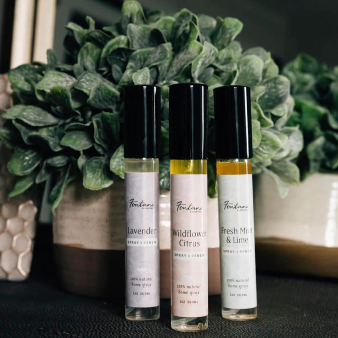 Fontana Candle Co – Ambientador de ambiente con infusión de aceites esenciales, lavanda, menta fresca y lima, cítricos de flores silvestres,