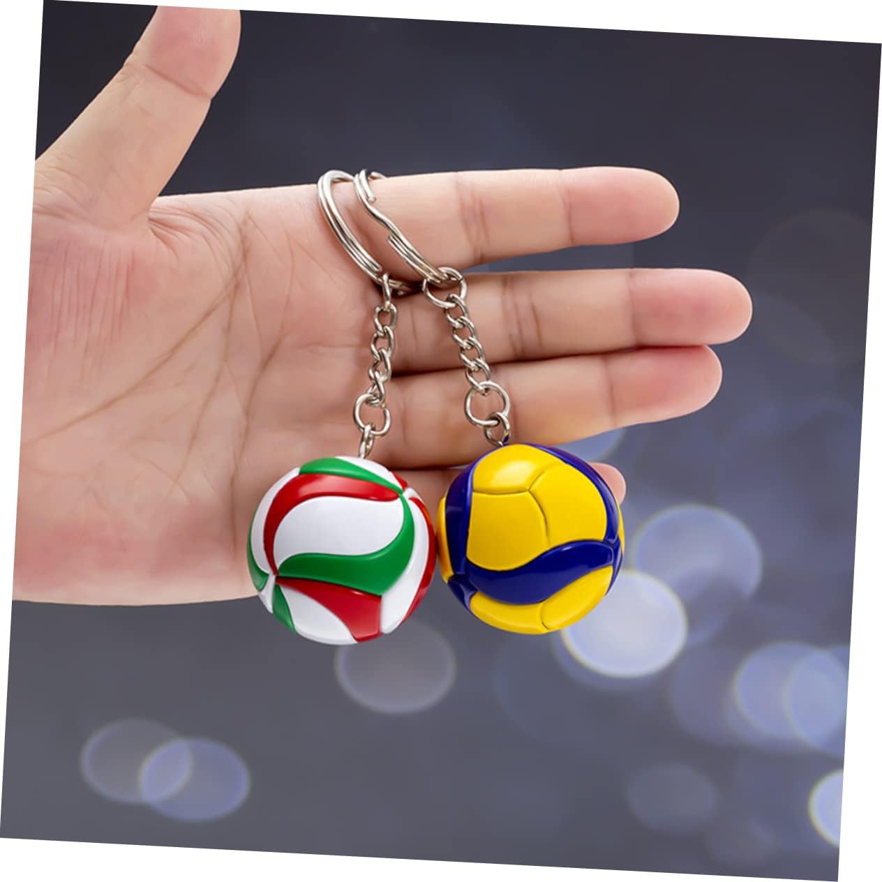 Veemoon 3 llaveros de voleibol para niños, llaveros para mochilas, accesorios de mochila, llaveros de voleibol, adorables llaveros de voleibol,