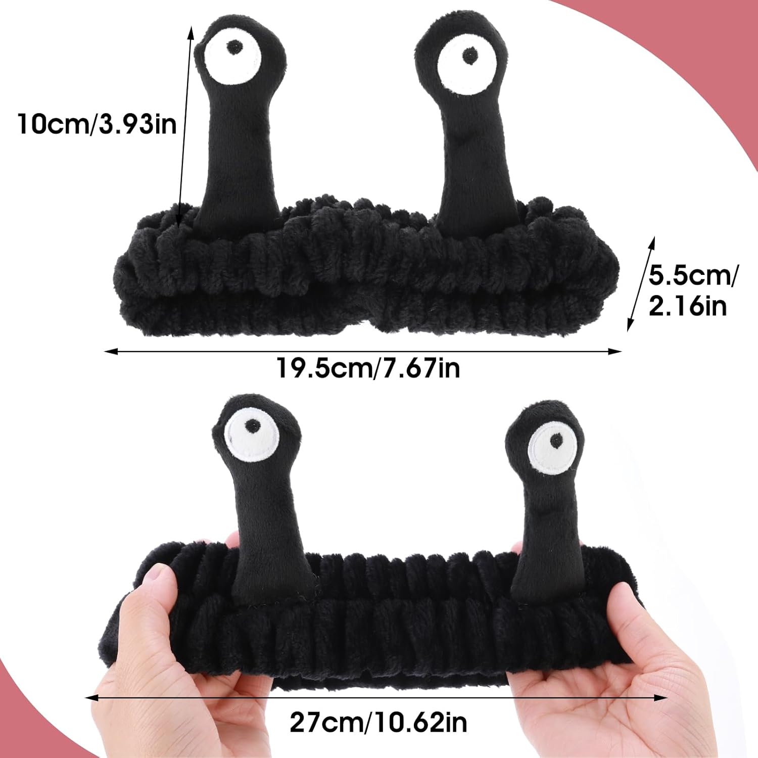 Diadema de spa para maquillaje facial, banda para la cabeza de microfibra suave de forro polar coral para la cabeza, caracol, dibujos animados,