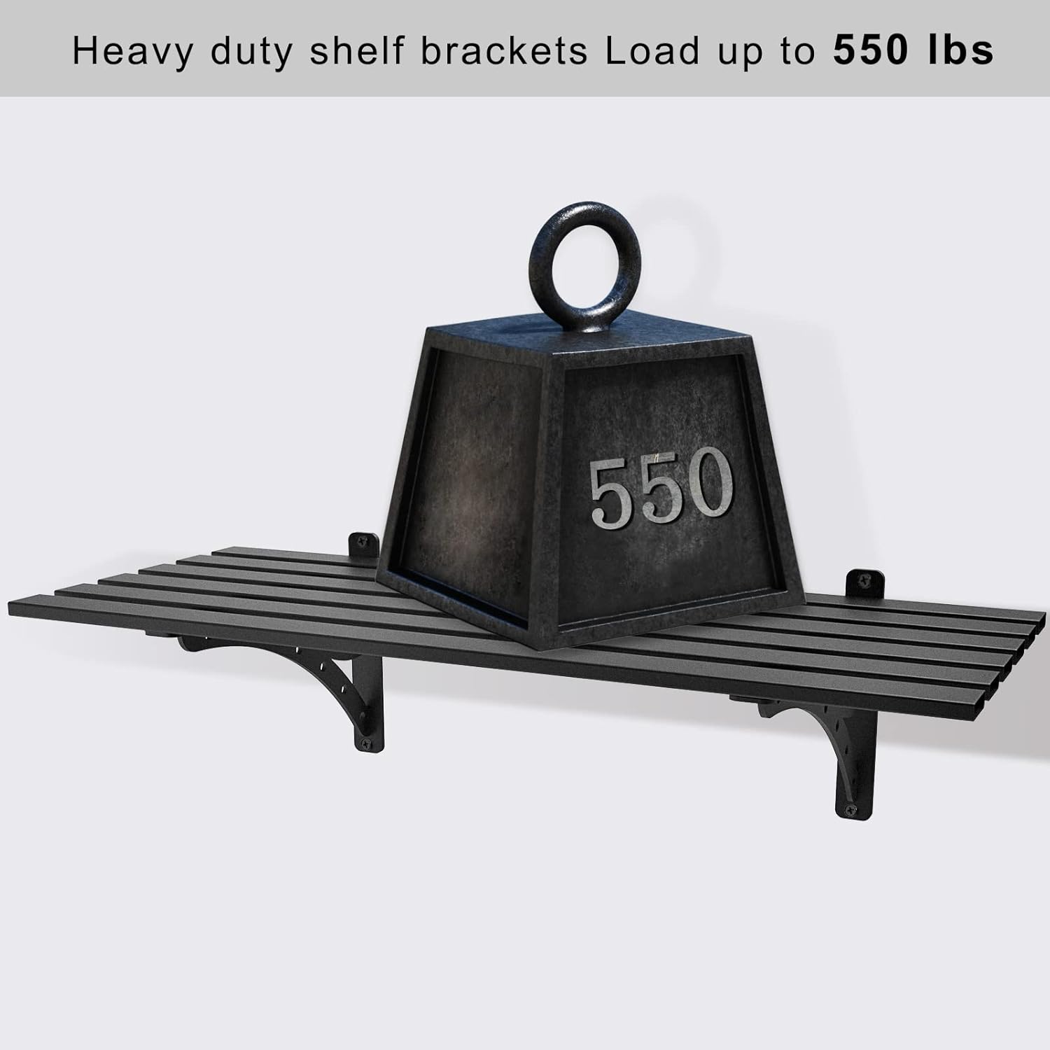 Dolibest Heavy Duty Wall Mount Garage Shelves, Sturdy Garage Wall Shelving, Wall Mounted Garage Storage Rack, Metal Floating Wall Shelf, Power Tool
