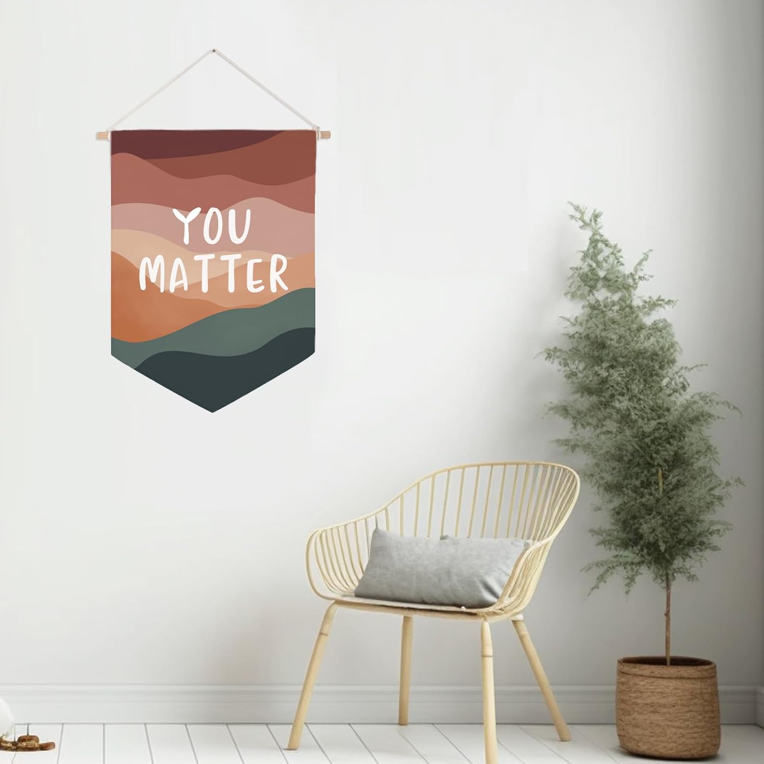 You Matter Wall Hanging Banner, Affirmations Art, Mental Health Art, School Counselor Room Decor, Psychologist Tool, Therapist Gift, Social Worker