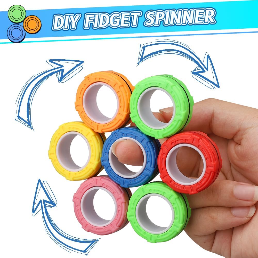 Juguetes magnéticos giratorios para niños y adultos, anillo magnético para ansiedad, regalos de fiesta, giro de mano genial, juguetes de mano para