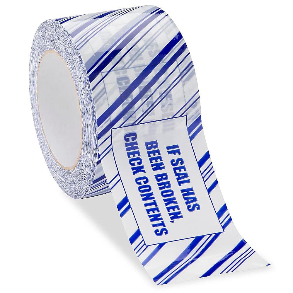 VP Cinta de embalaje de seguridad impresa TAPE, 3 pulgadas x 110 yardas, grosor 2.0 mil, 24 rollos. (3s)