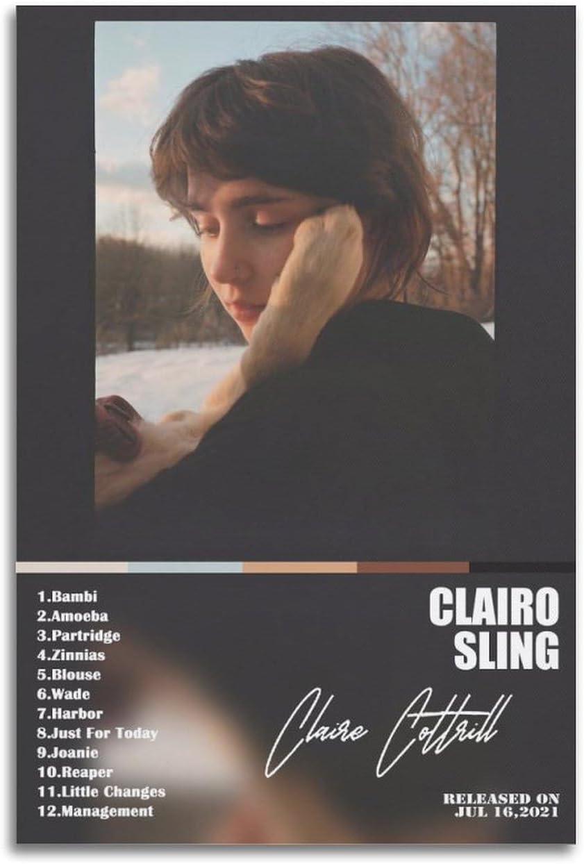 CHYCYGDH Clairo – Póster de álbum de música de firma, póster de decoración artística, pintura estética, arte de pared, lienzo para decoración de