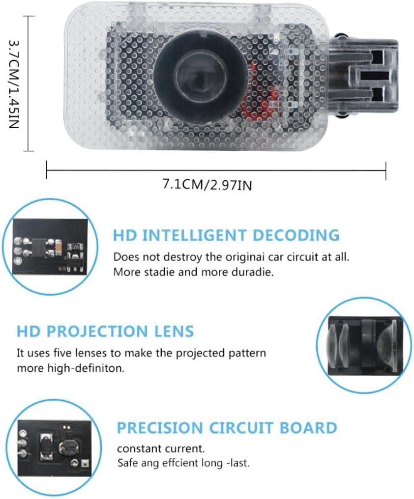 Luz de logotipo para puerta de automóvil, proyector HD, luces de bienvenida láser, luz de logotipo de sombra fantasma, compatible con Volvo XC60 XC90