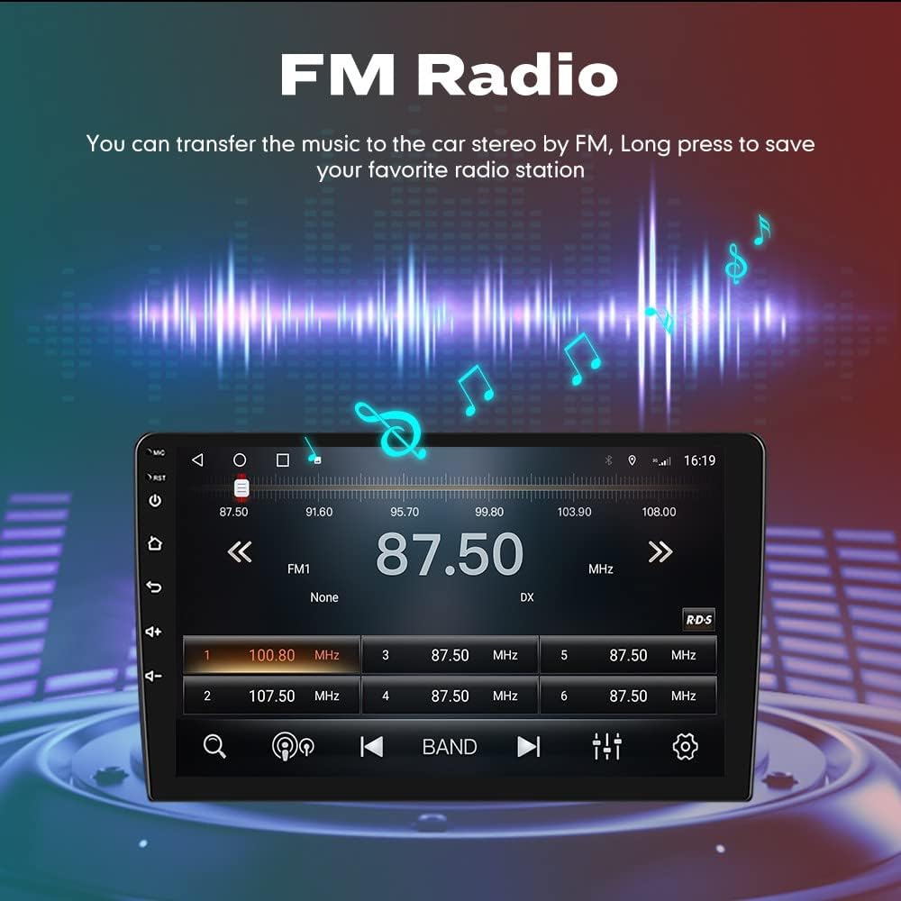 WOSTOKE Coche CarPlay Android Navegación Automática Estéreo GPS Radio Reverse Cámara Pantalla 10 “IPS Pantalla Táctil Headunit Tablet Pad Media