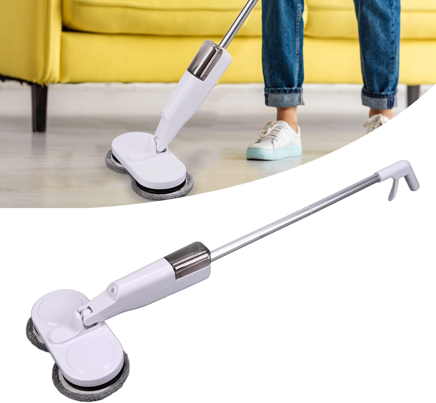 Mopa eléctrica máquina inalámbrica USB recargable de mano con limpiador eléctrico fregona rotativa producto mopas de vapor