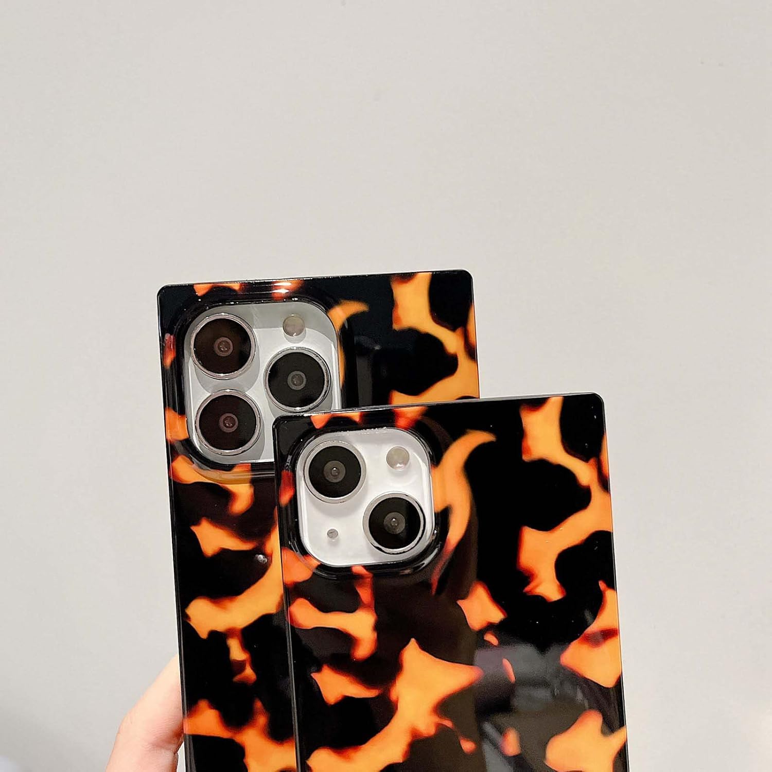 Funda cuadrada con estampado de tortuga, compatible con iPhone 11, diseño delgado, suave, a prueba de golpes, brillante, retro, funda protectora