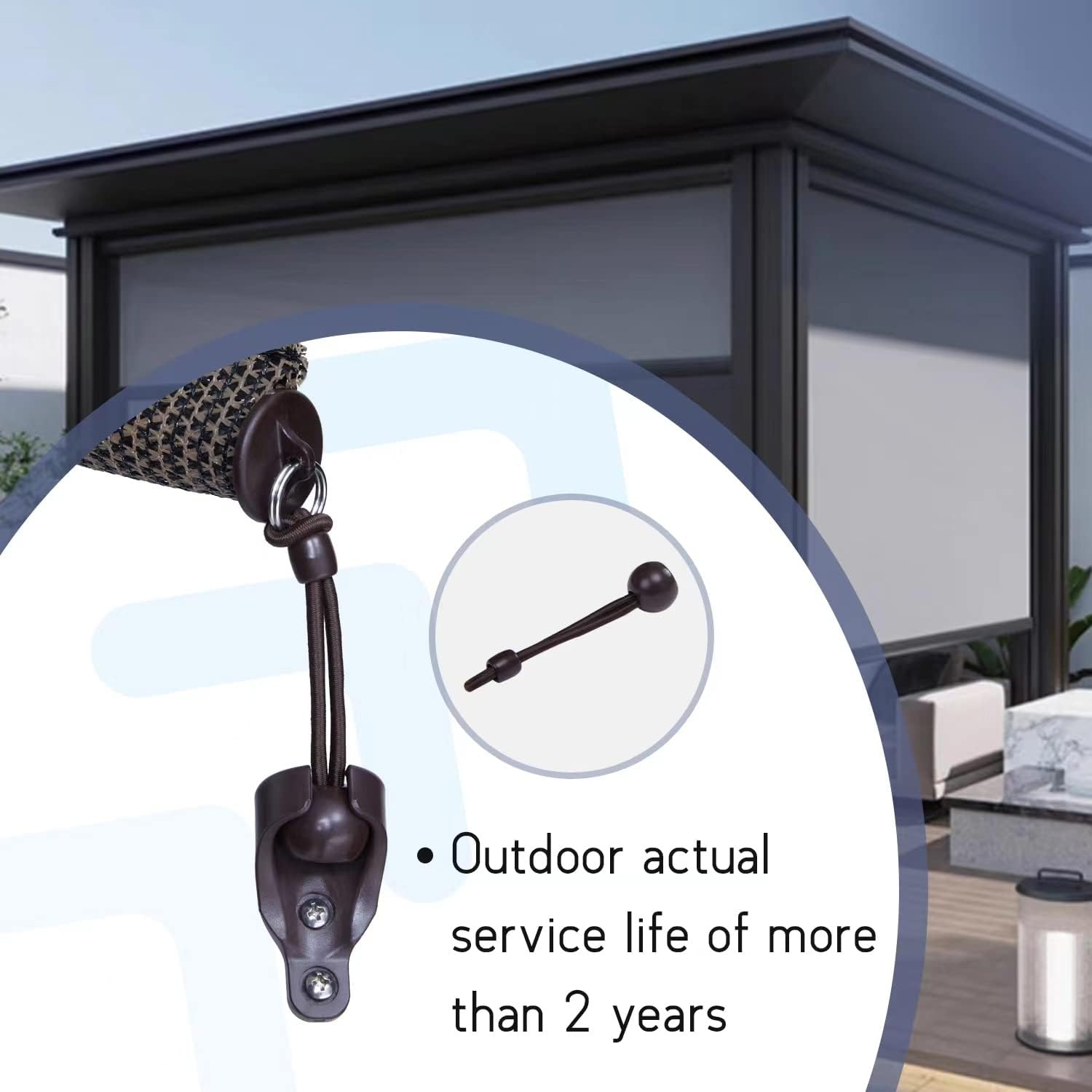 Kit de repuesto universal para sombrilla, kit de salto elástico, correa para parasol, resistente a la intemperie, compatible con persianas