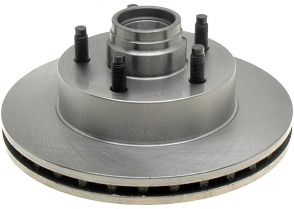 Raybestos 66672R Rotor de freno de disco de grado profesional y conjunto de buje, plateado, mediano