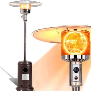 Calentadores de propano para patio al aire libre, 41,000 BTU de acero de calentamiento rápido, ahorro de energía, calentador de gas alto con ruedas, Calentadores de propano para patio al aire libre, 41,000 BTU de acero de calentamiento rápido, ahorro de energía, calentador de gas alto con ruedas,