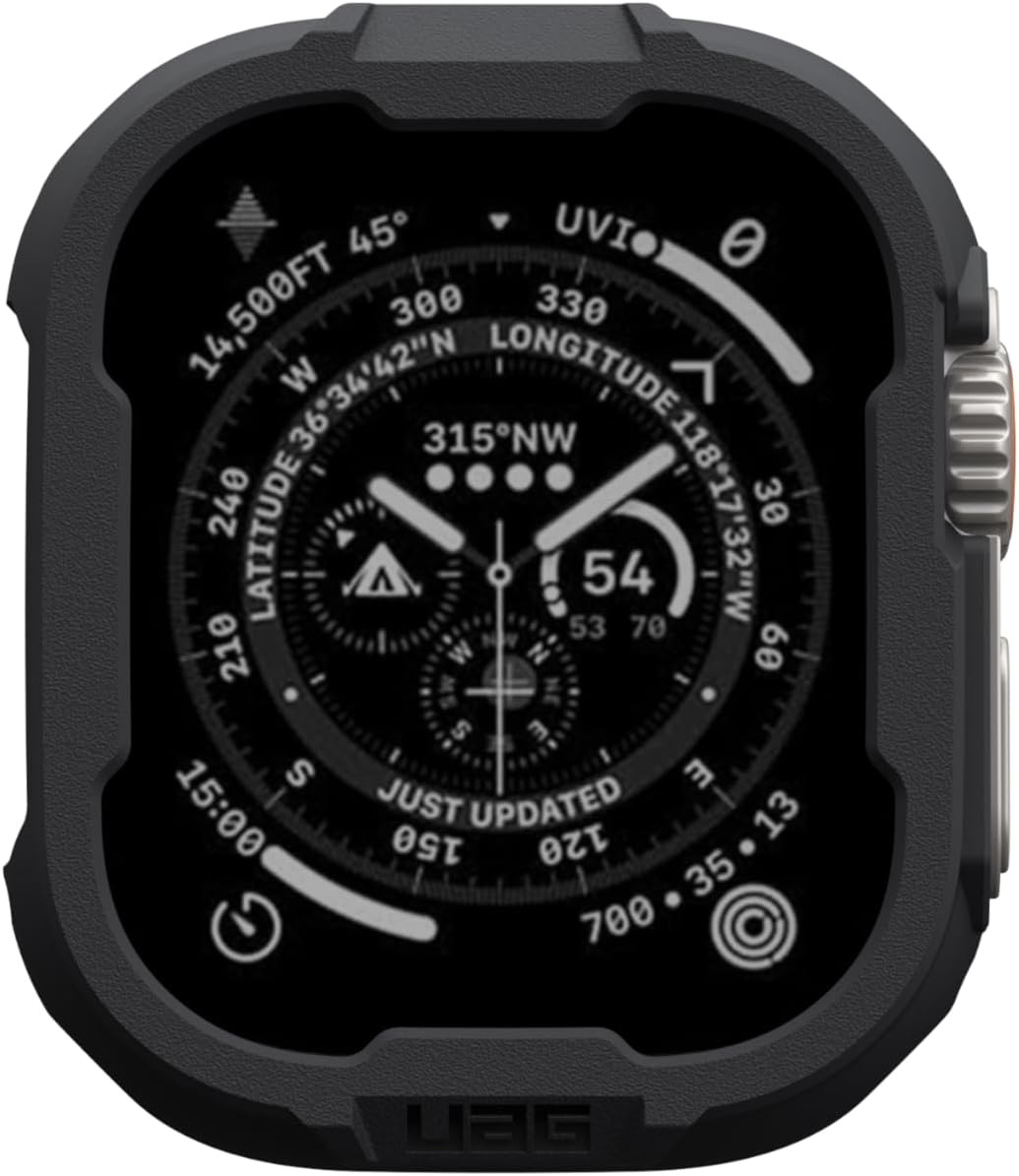 UAG – Funda compatible con Apple Watch de 1.929 in iWatch Series Ultra 2Ultra, Scout Black resistente grado militar, funda protectora de grado