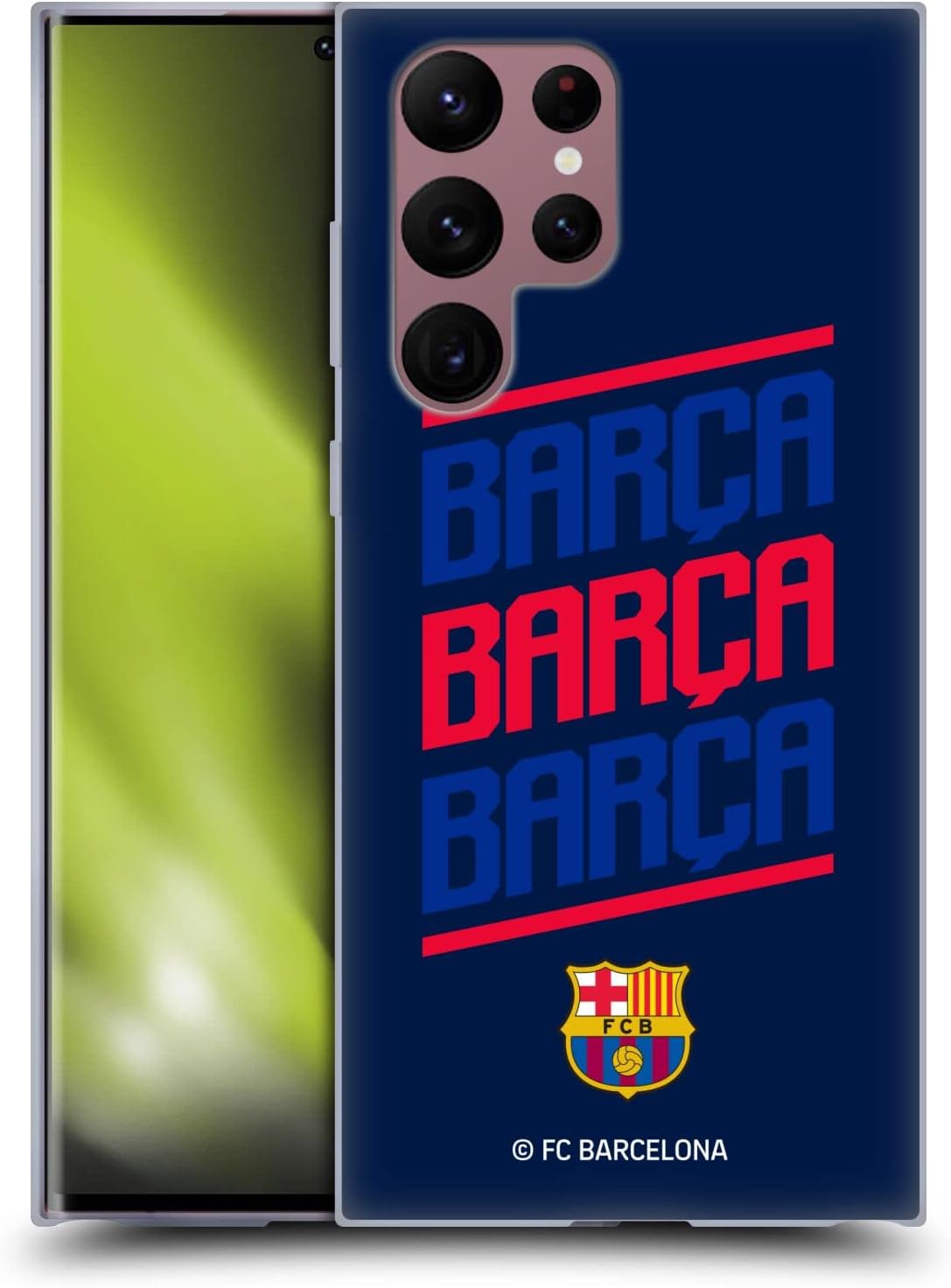 Head Case Designs Officially Licensed FC Barcelona Barca Type Graphics Soft Gel Case Compatible with Samsung Galaxy S22 Ultra 5G