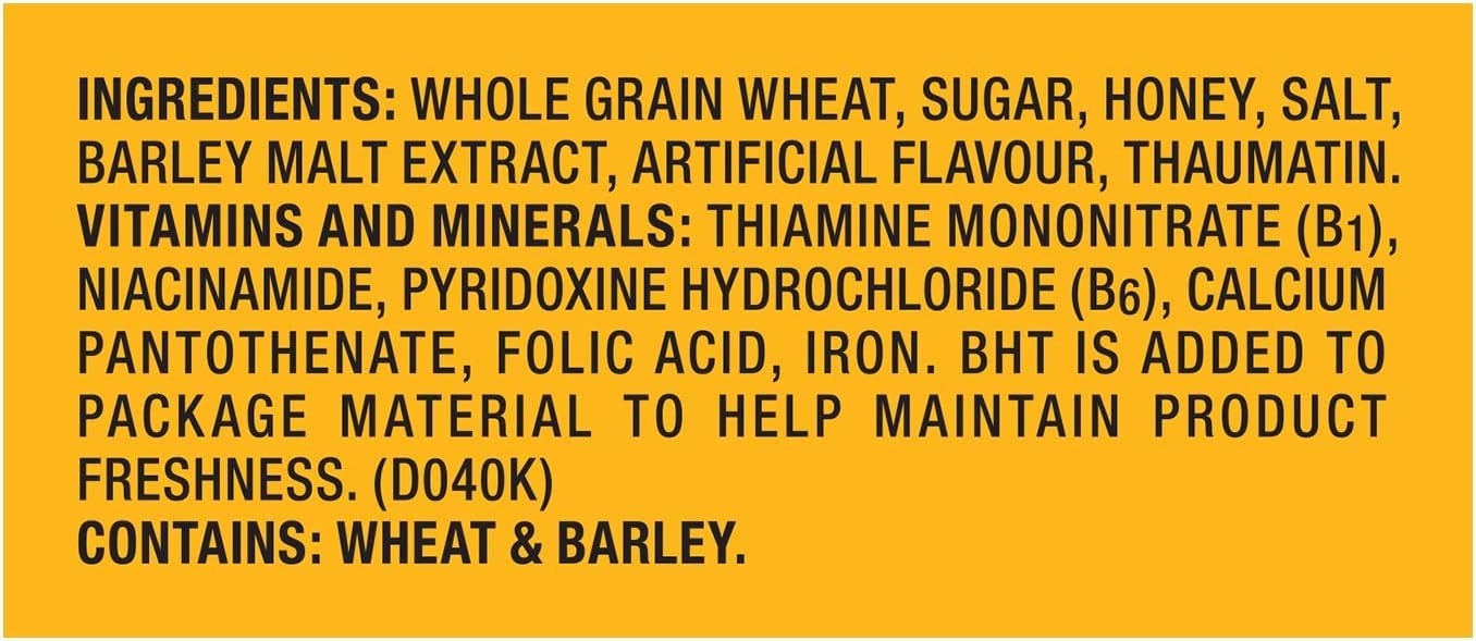 SHREDDIES DE MIEL TAMAÑO FAMILIAR 710GR Importado de Canadá