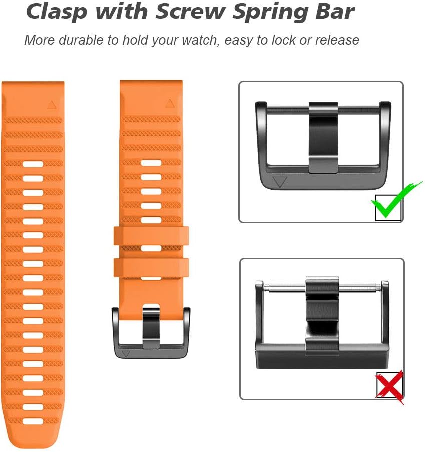 NotoCity Compatible con Fenix 6 Pro Band 0.866 in Easy Fit para Fenix 5Fenix 5 PlusFenix 6Fenix 6 ProForerunner 935Forerunner 945Approach S60Quatix 5