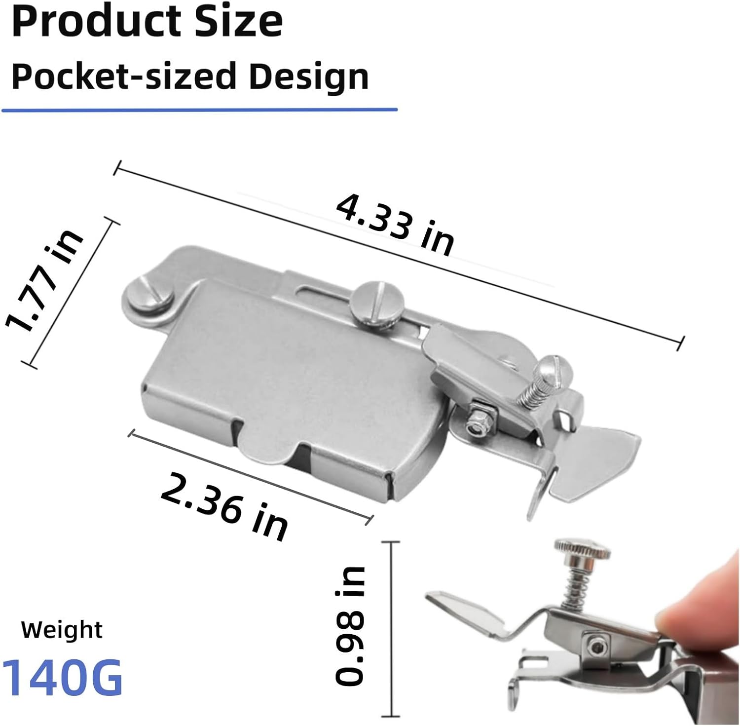 Guía de costura magnética para máquina de coser, guía de costura magnética con clip, accesorios y suministros de costura (plateado)