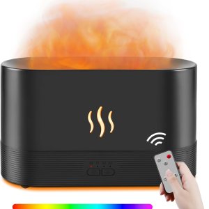 Depulat RGB Flame Diffuser HumidifierUltrasonic 300ml Fire Diffuser Automatic Power-Off Protection with Timer, Adjustable Brightness Depulat RGB Flame Diffuser HumidifierUltrasonic 300ml Fire Diffuser Automatic Power-Off Protection with Timer, Adjustable Brightness